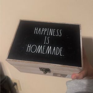 Rae Dunn Happiness Is Homemade Recipe Box